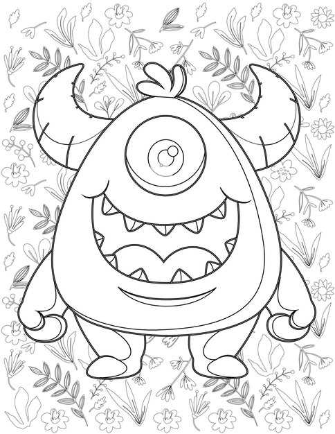 free printable monster coloring pages free printable monster coloring pages