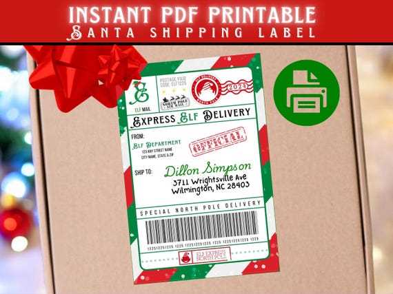 free printable north pole shipping shipping label from santa free printable north pole shipping shipping label from santa