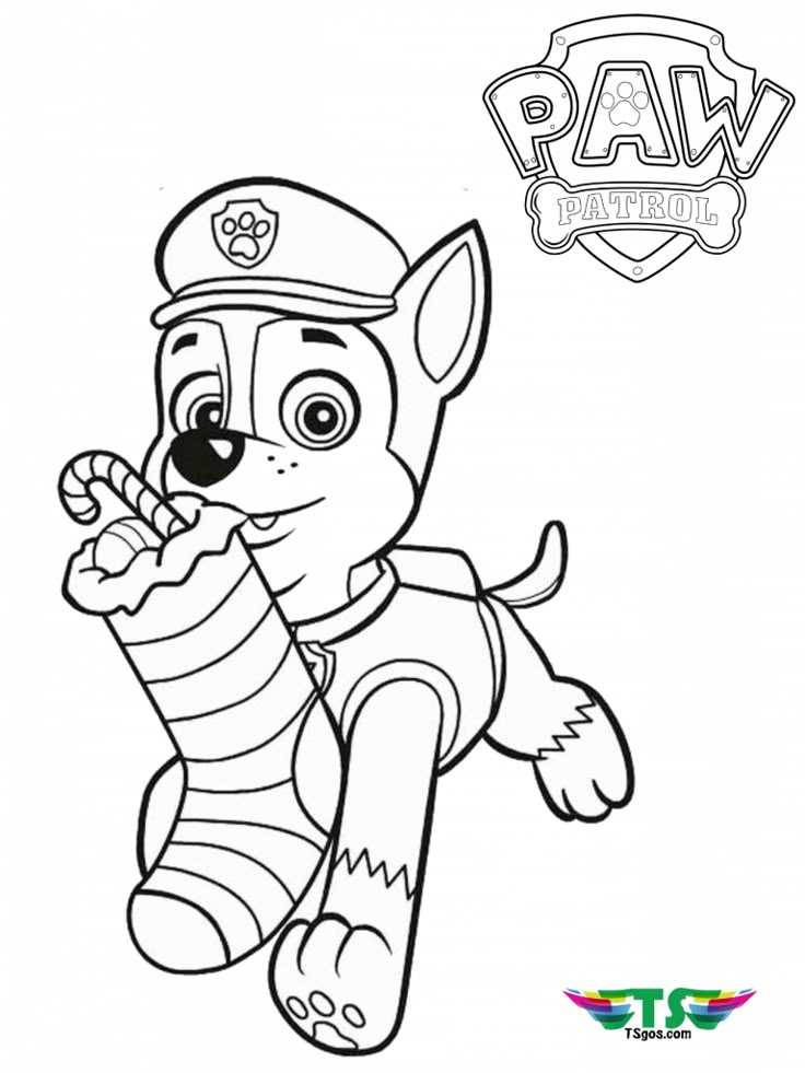 free printable paw patrol christmas coloring pages