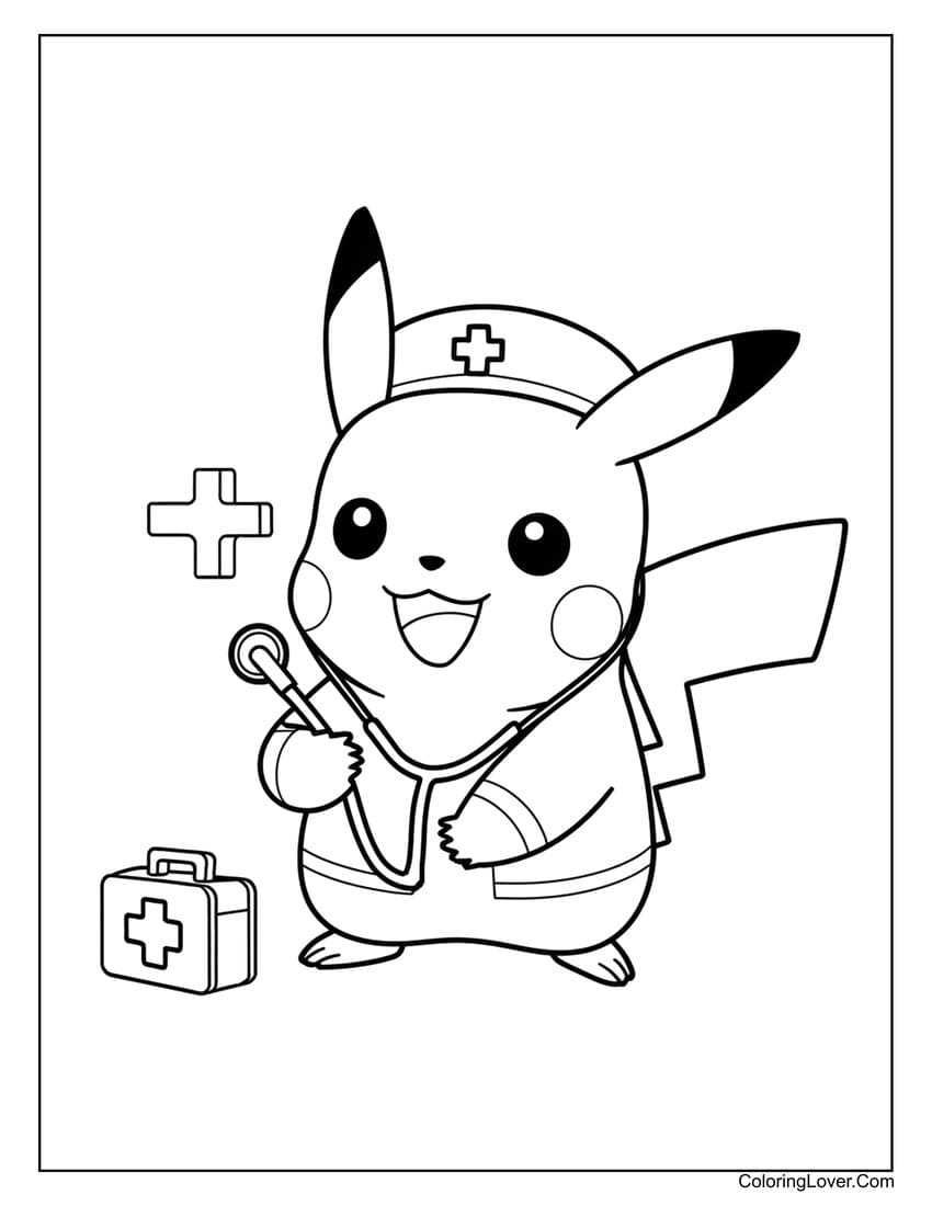 free printable pikachu coloring pages