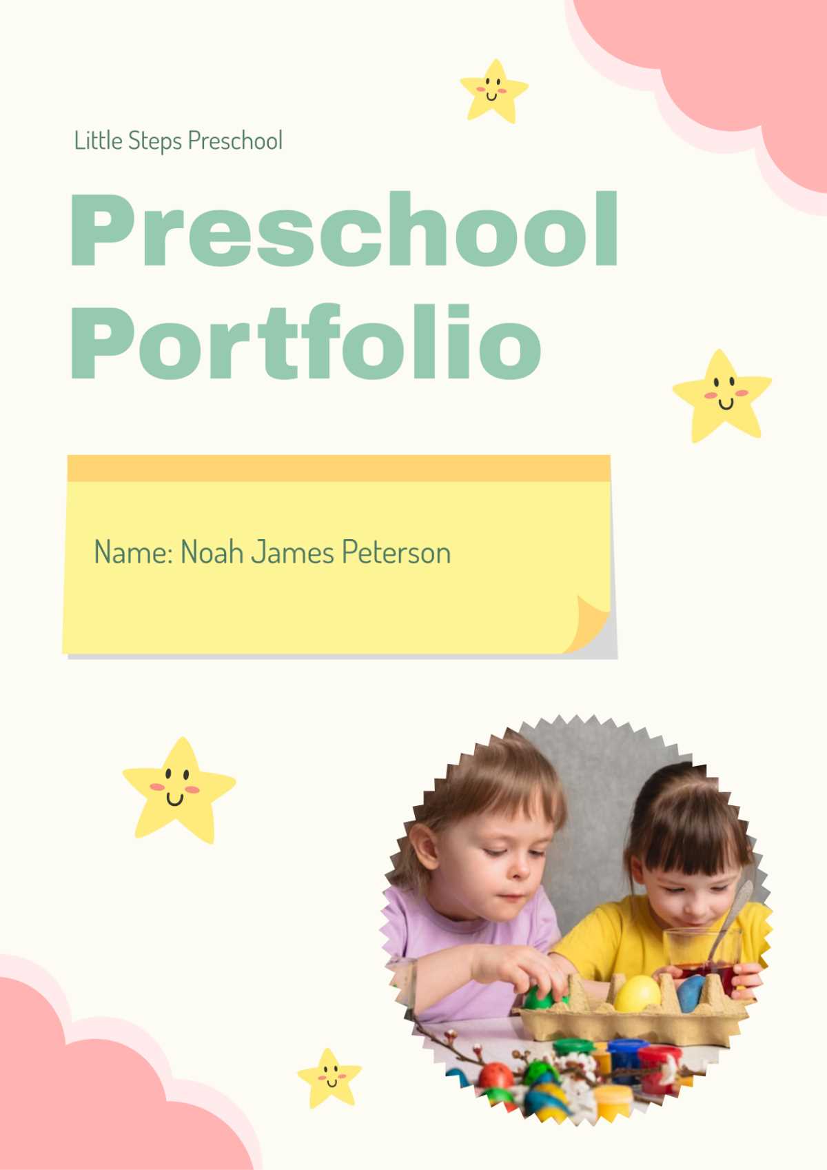 free printable preschool portfolio cover page free printable preschool portfolio cover page