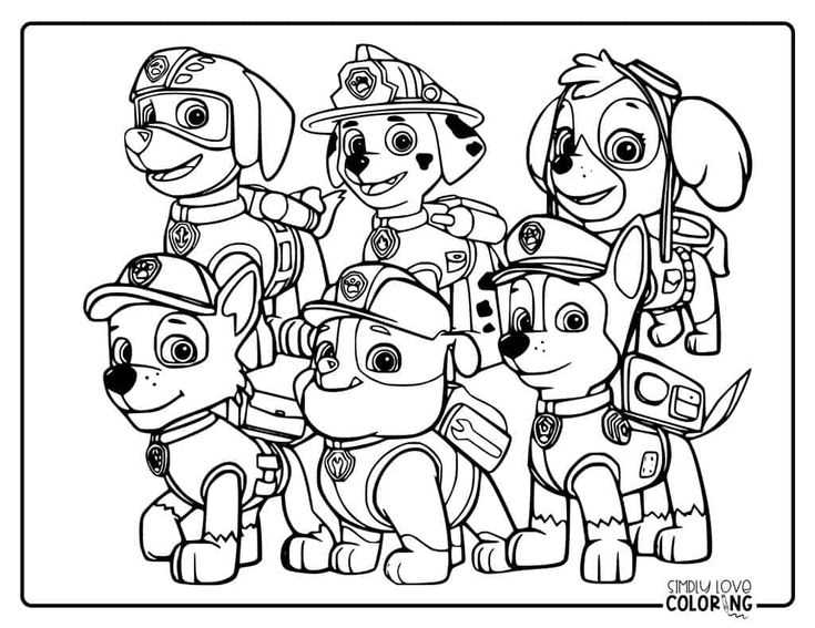 free printable print paw patrol coloring pages