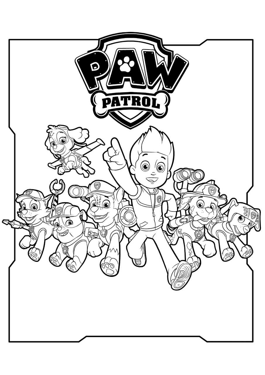 free printable print paw patrol coloring pages