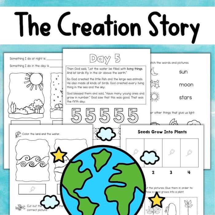 free printable printable 7 days of creation