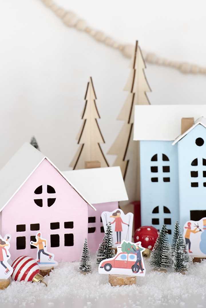 free printable printable christmas village template free printable printable christmas village template