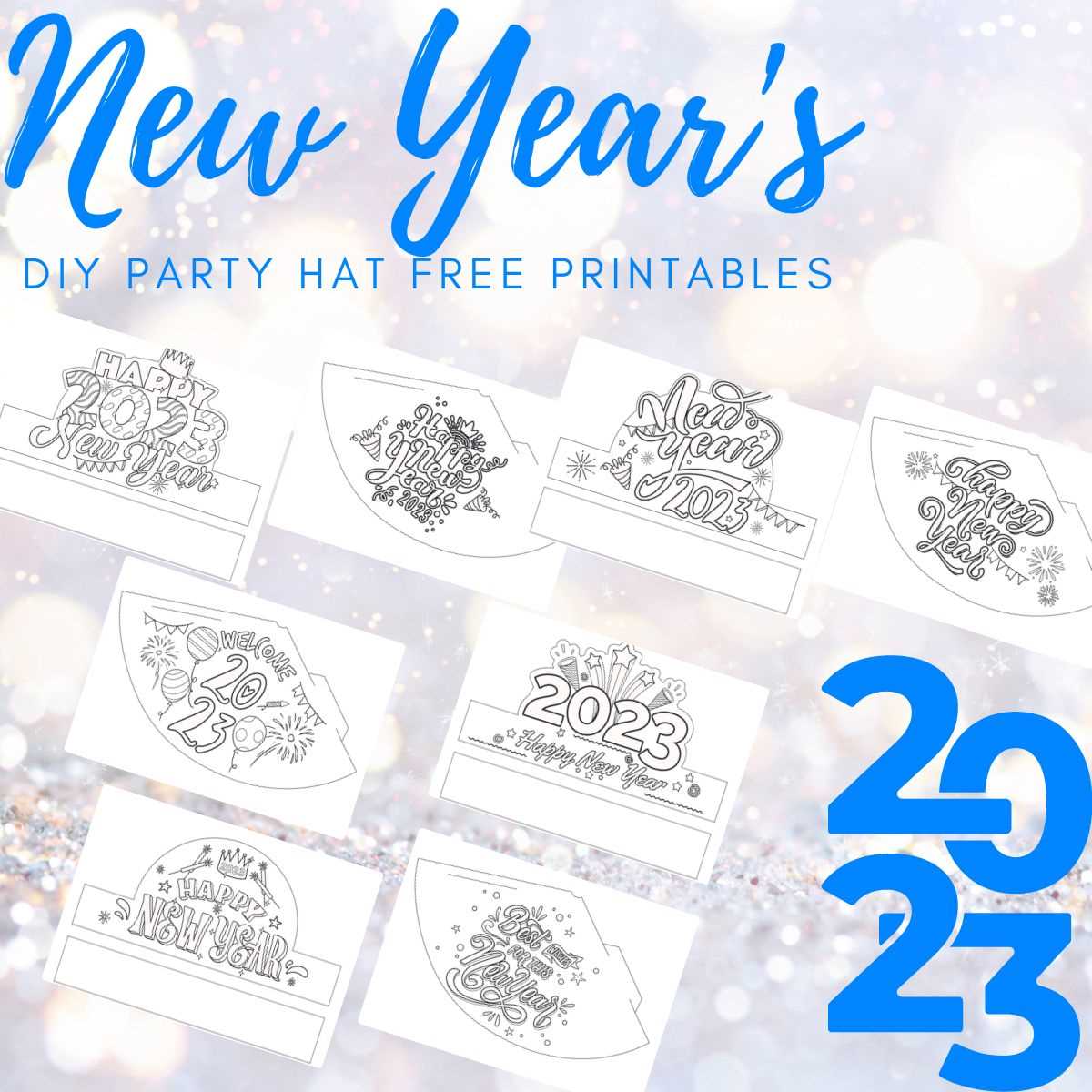 free printable printable new years hats free printable printable new years hats