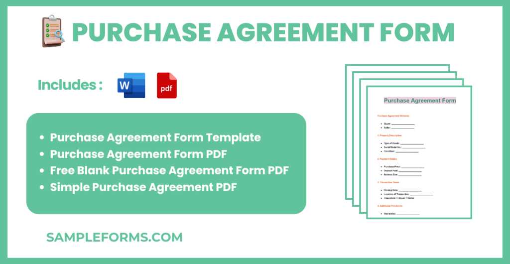free printable purchase agreement