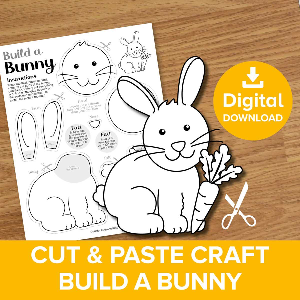 free printable rabbit template free printable rabbit template