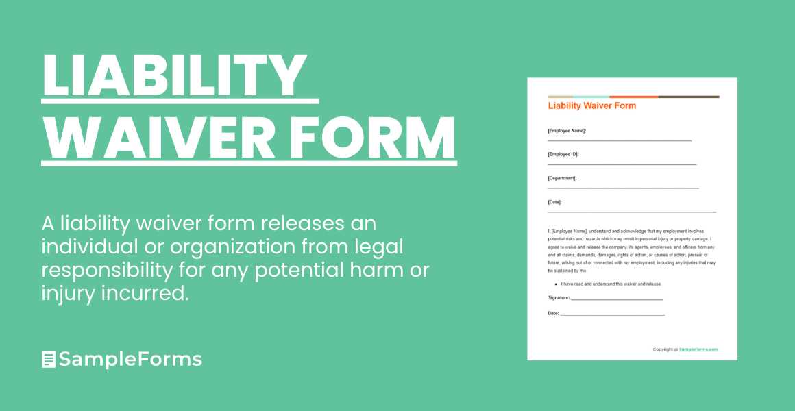 free printable release of liability form
