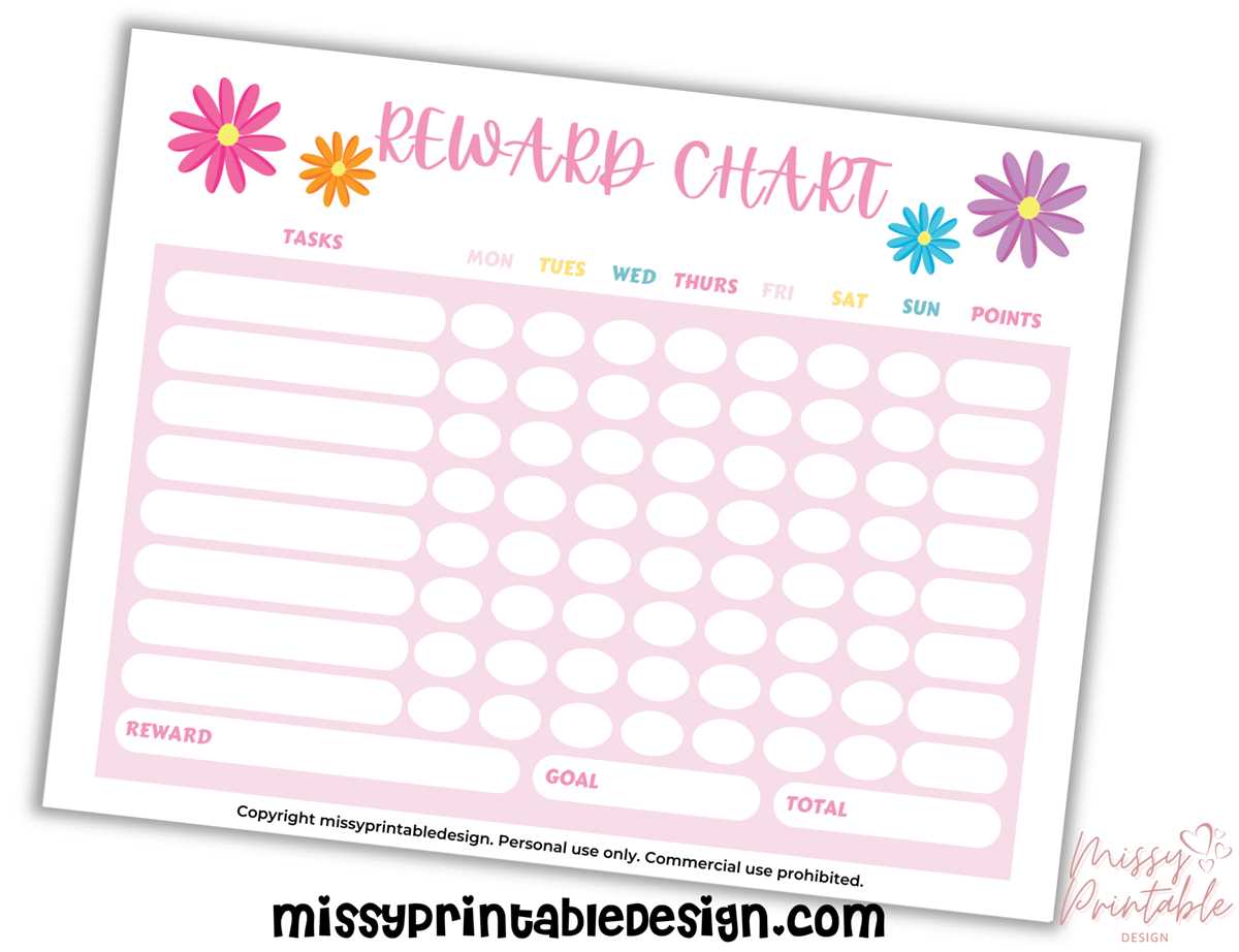 free printable reward charts