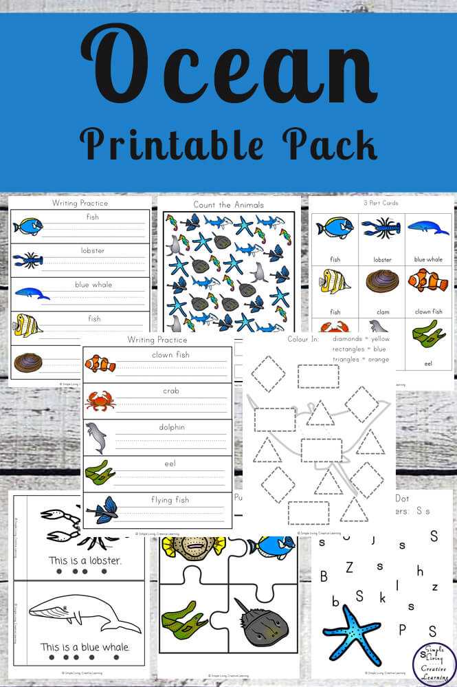 free printable sea animals