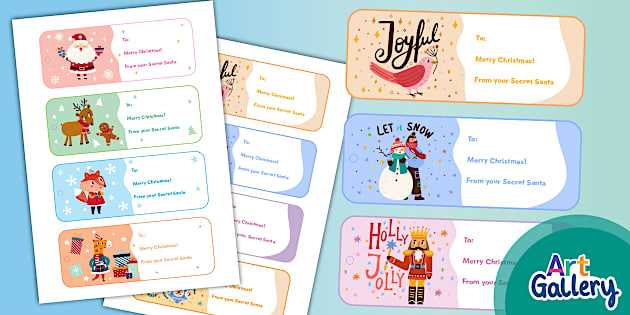 free printable secret santa gift tags