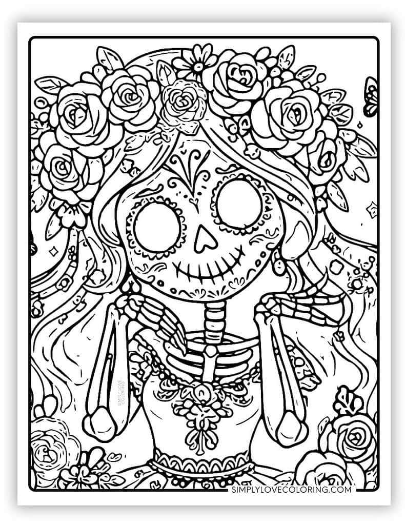 free printable skull coloring pages for adults