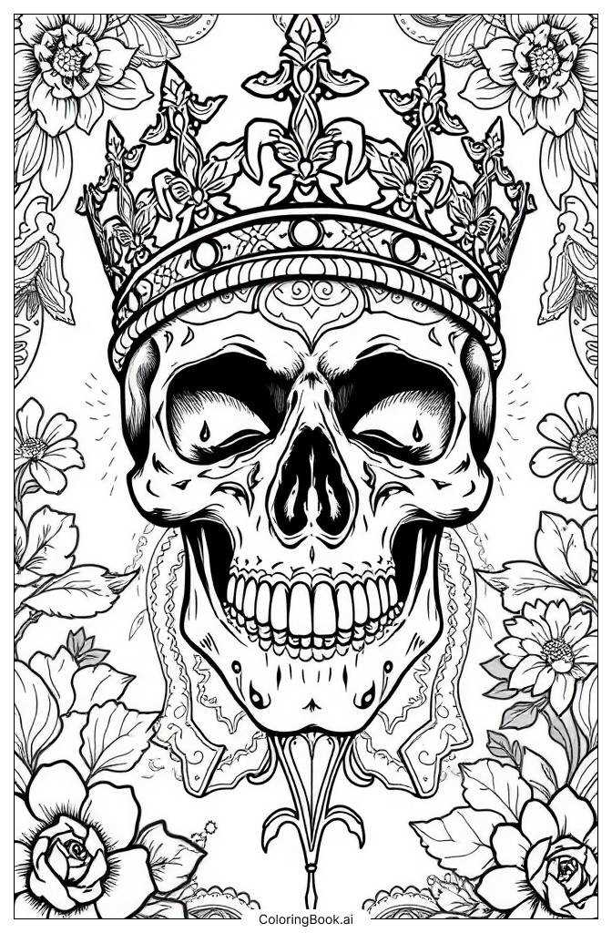 free printable skull coloring pages for adults