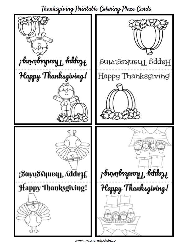 free printable thanksgiving cards to color