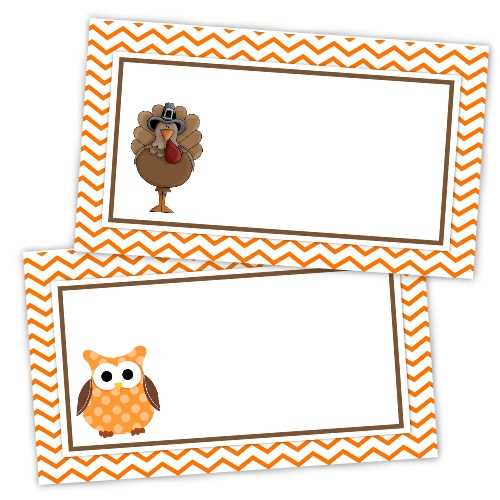 free printable thanksgiving name place cards