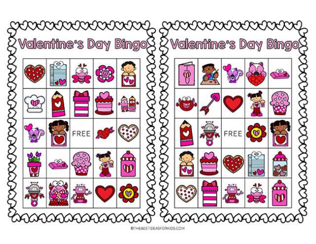 free printable valentines bingo