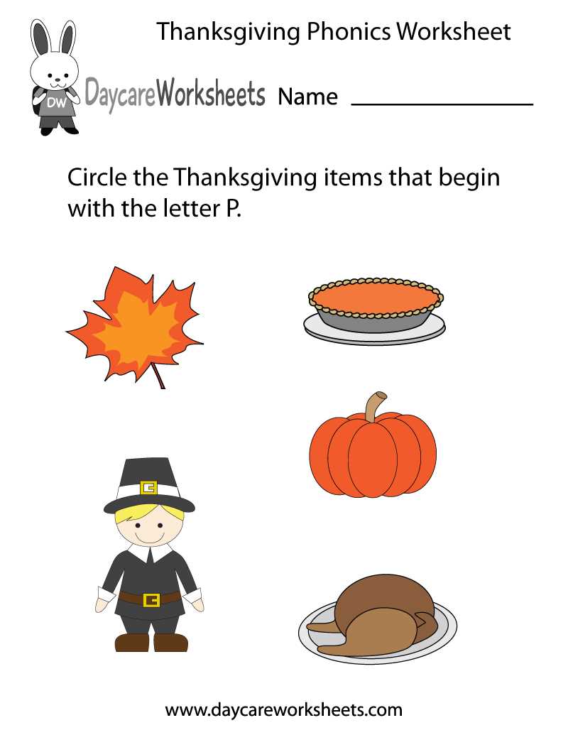 free printable worksheets on thanksgiving