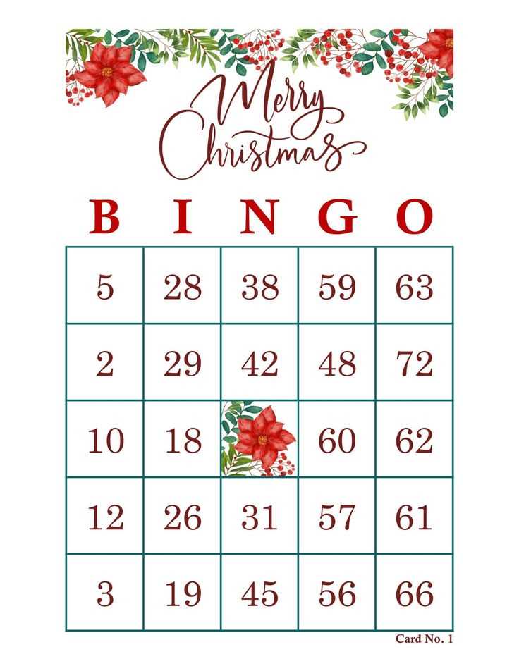 free printable xmas bingo