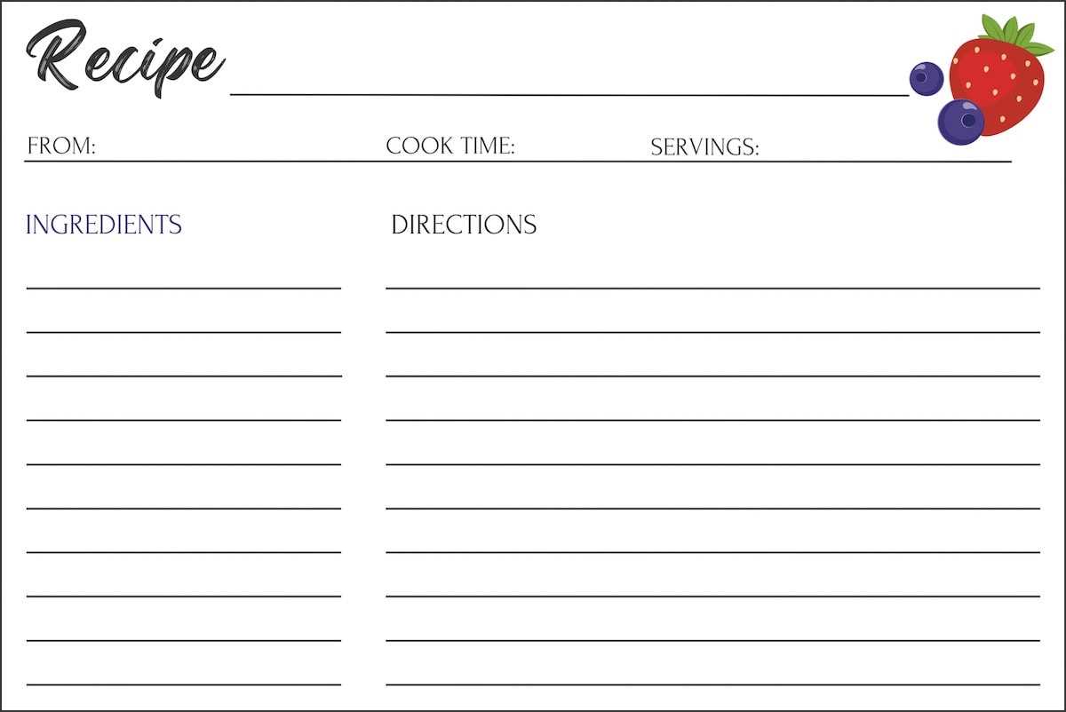 free recipe cards printable
