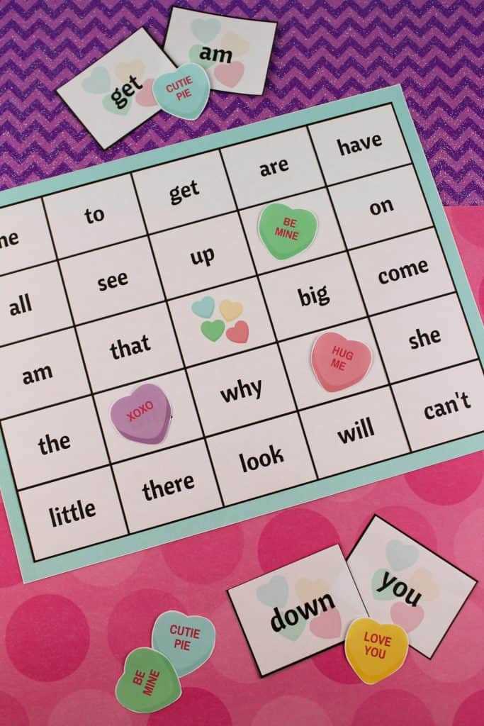 free sight word bingo printable