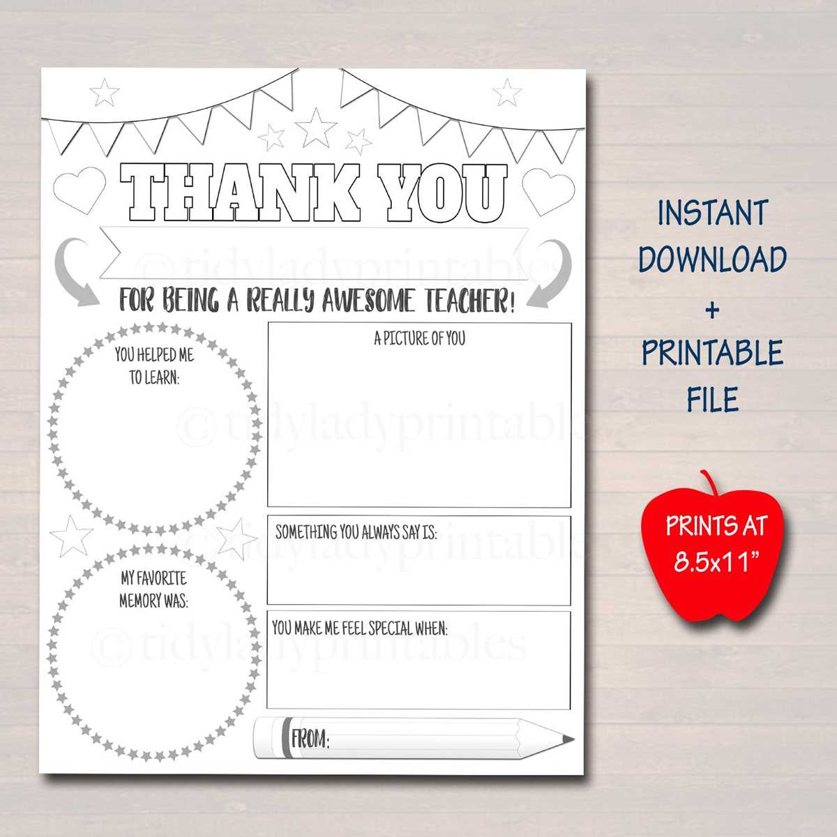 free teacher appreciation printables