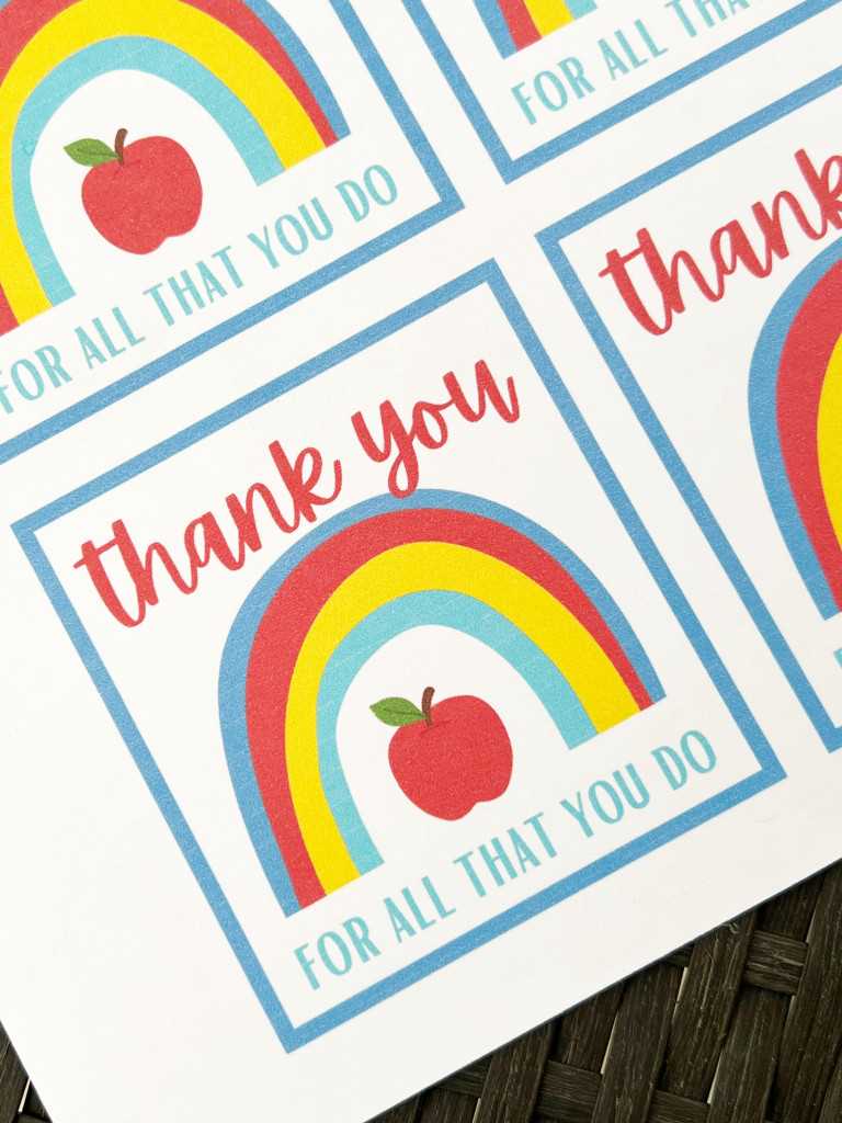 free thank you teacher printables