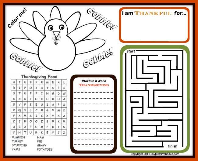 free thanksgiving printable games