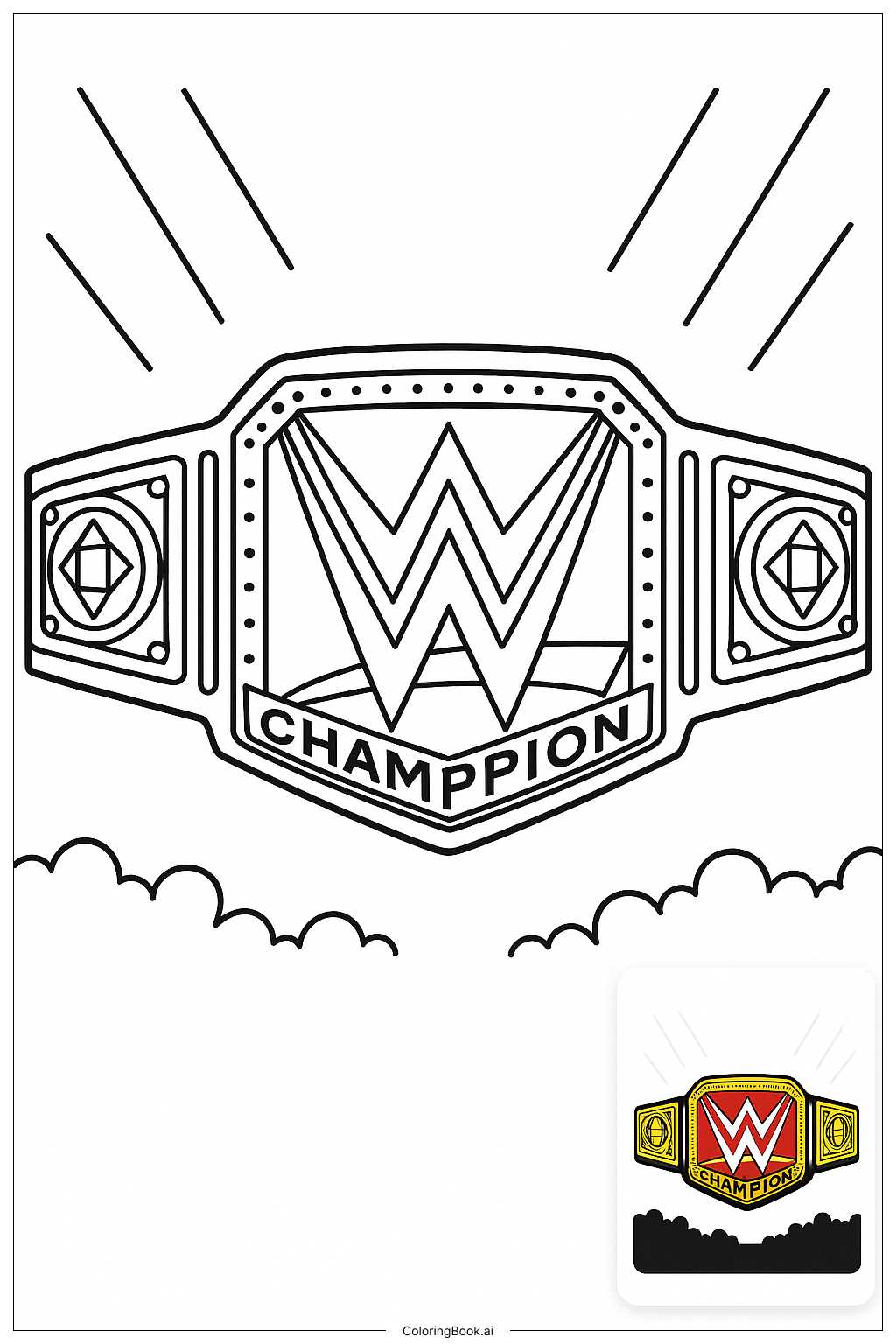 free wwe coloring pages printable