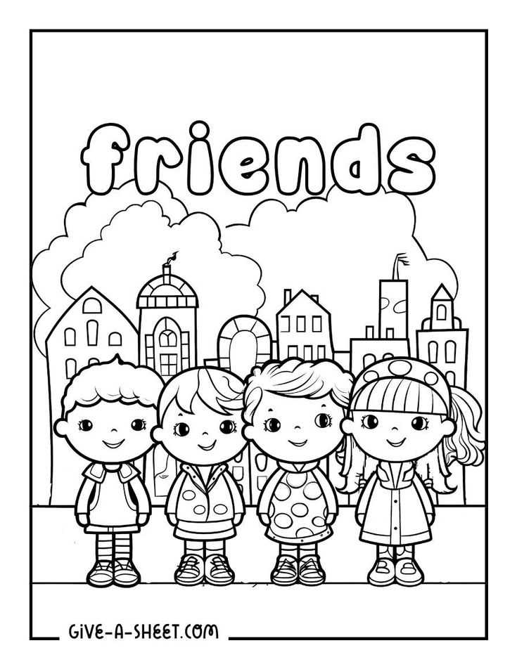friends coloring pages printable