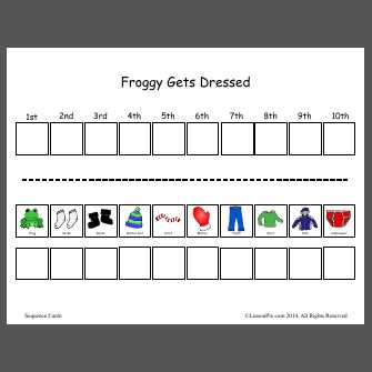 froggy gets dressed printables