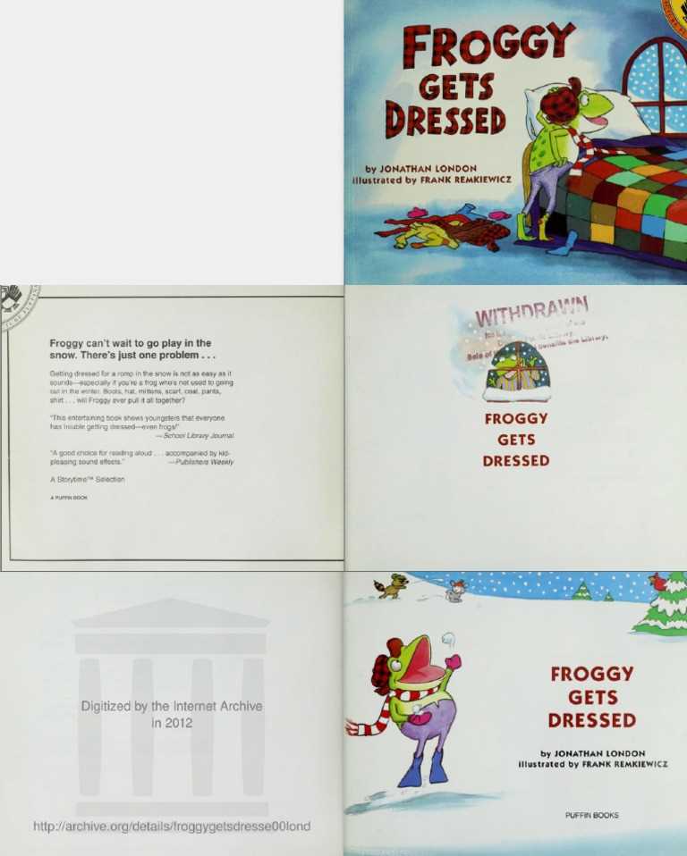 froggy gets dressed printables