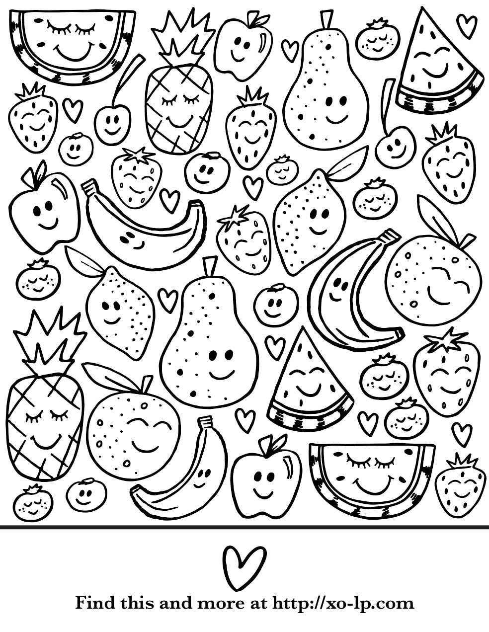 fruit printable coloring pages fruit printable coloring pages