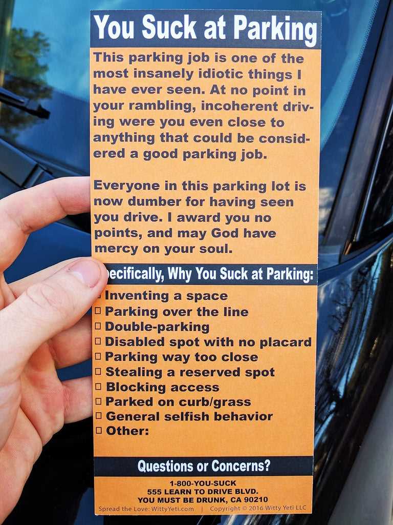funny fake parking ticket printable funny fake parking ticket printable