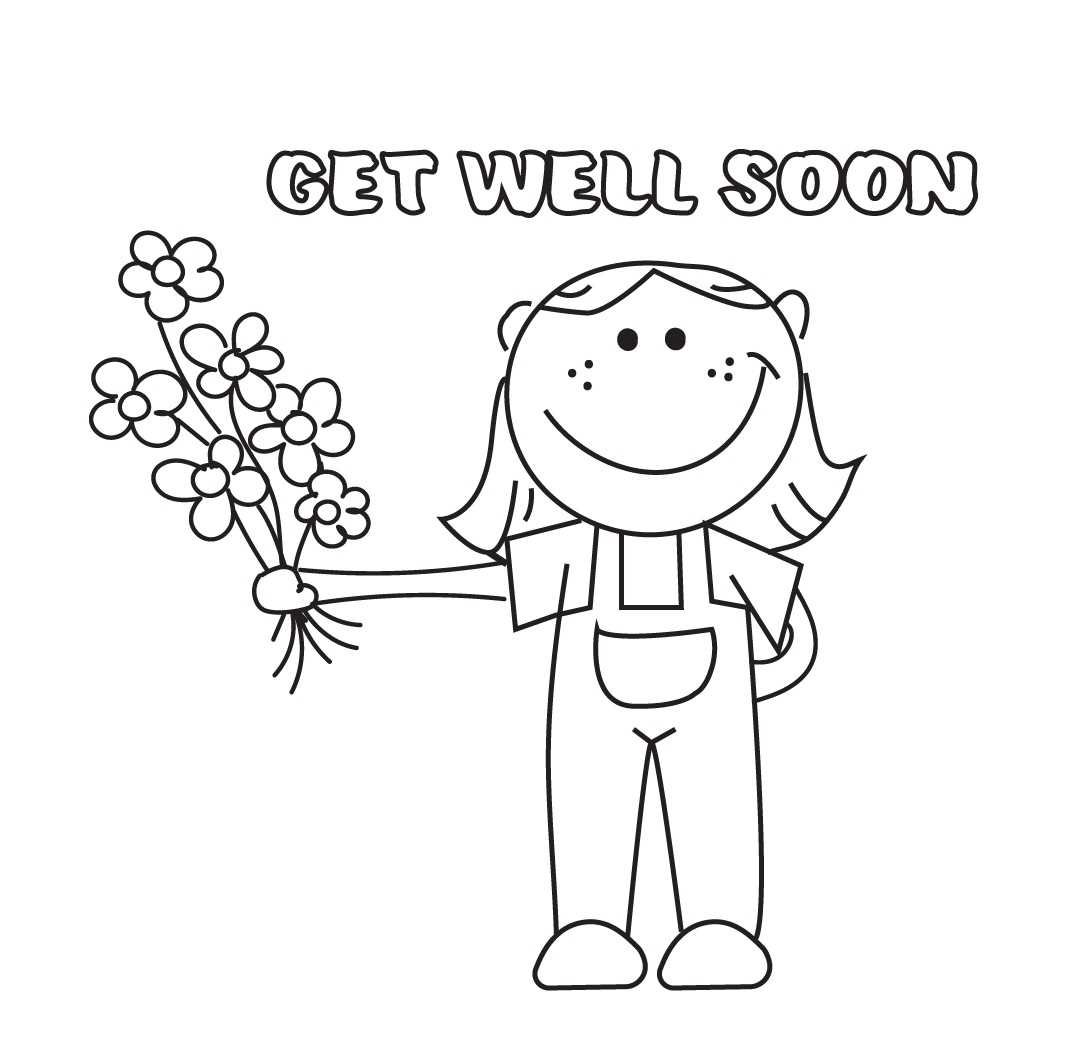 get well coloring pages printable