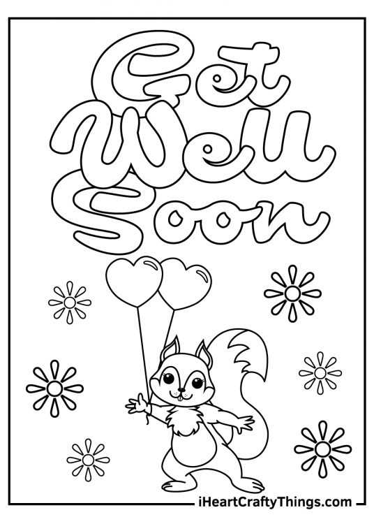 get well soon coloring pages printable get well soon coloring pages printable