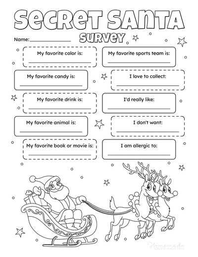 gift exchange questionnaire free printable gift exchange questionnaire free printable