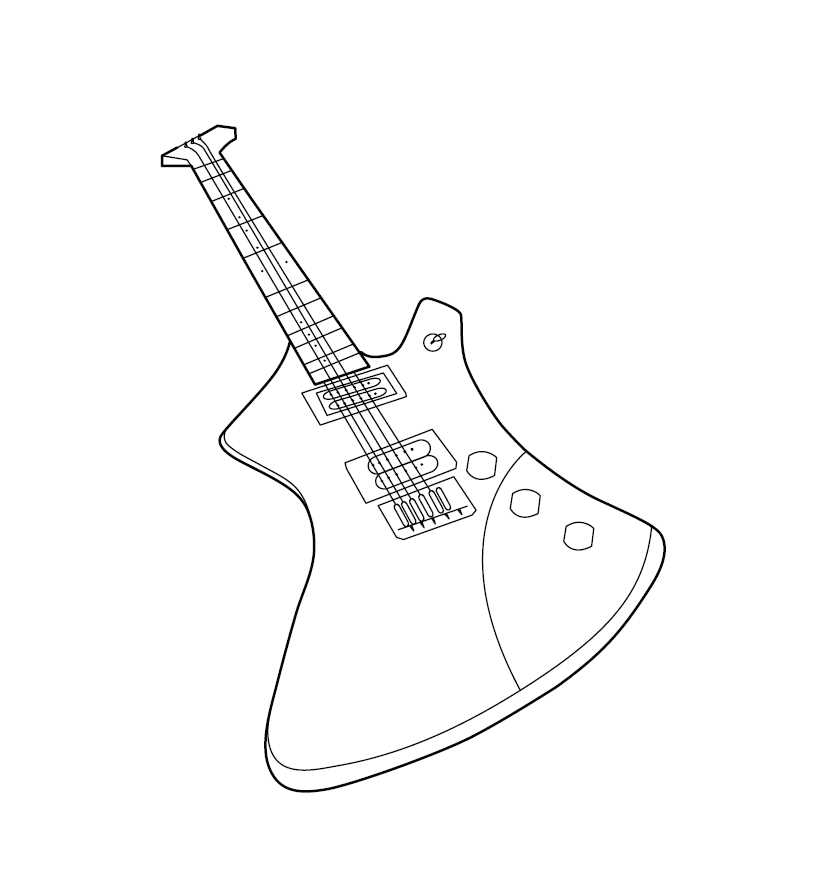 guitar printable coloring pages