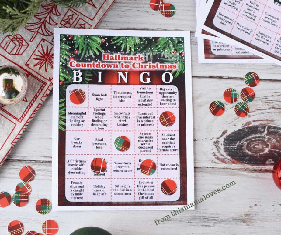hallmark movie bingo printable hallmark movie bingo printable