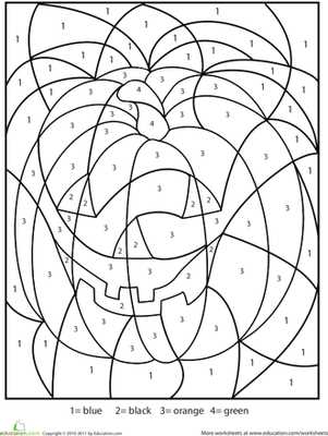 halloween color by numbers printable halloween color by numbers printable