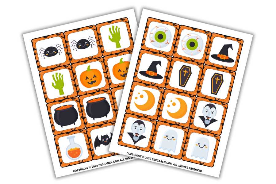 halloween matching game printable