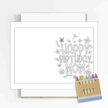 happy birthday mom printable card