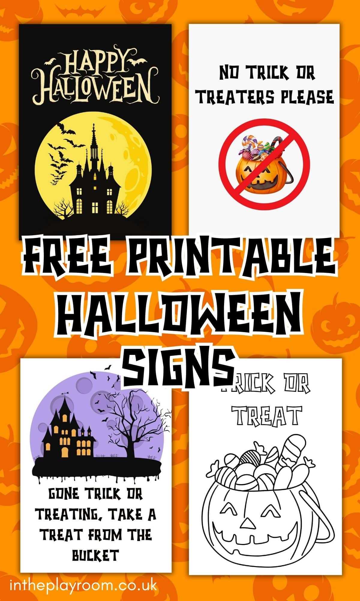 happy halloween sign printable
