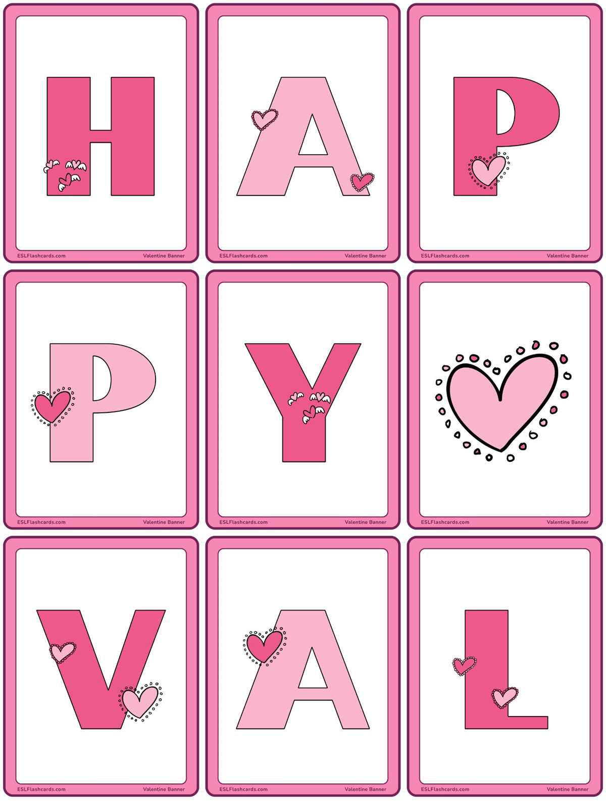 happy valentines day printable