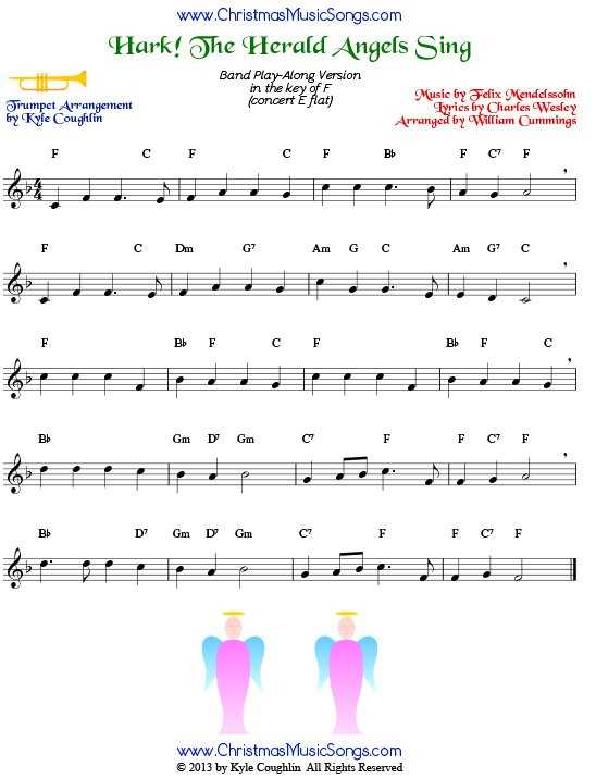 hark the herald angels sing lyrics printable