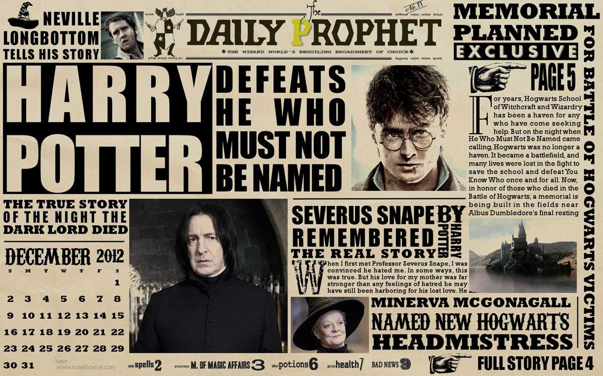 harry potter newspaper printable