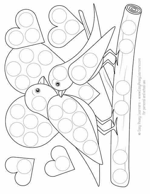 heart dot marker printable heart dot marker printable