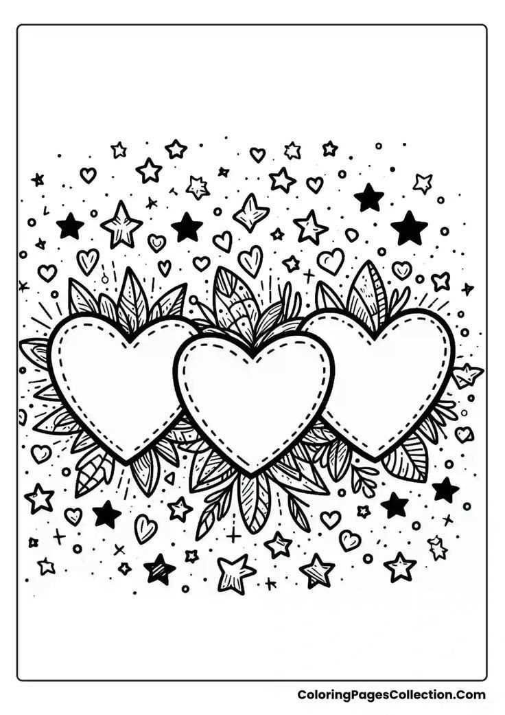 heart printable coloring pages