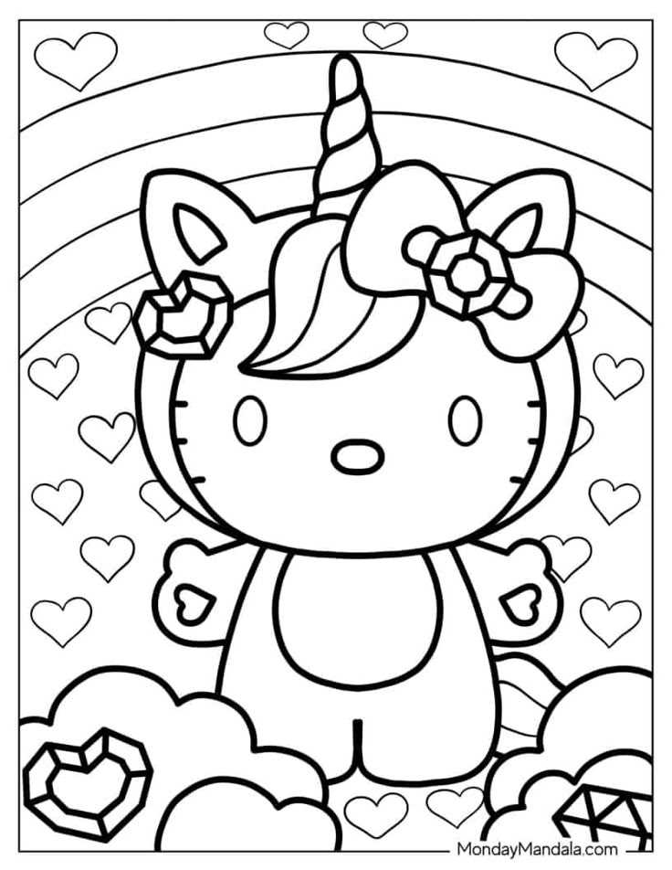 hello kitty coloring pages printable free hello kitty coloring pages printable free