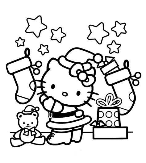 hello kitty printable christmas coloring pages hello kitty printable christmas coloring pages